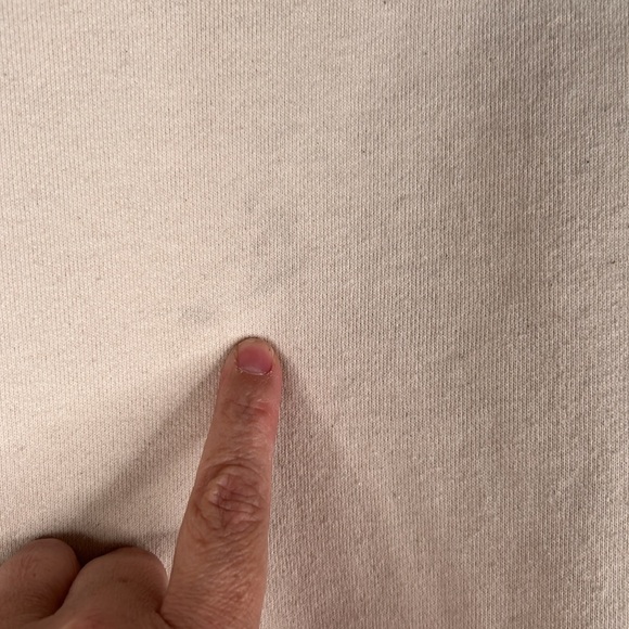 Brandy Melville Cream Cotton Crewneck Long Sleeve Sweatshirt with Pockets XXL - Picture 6 of 10